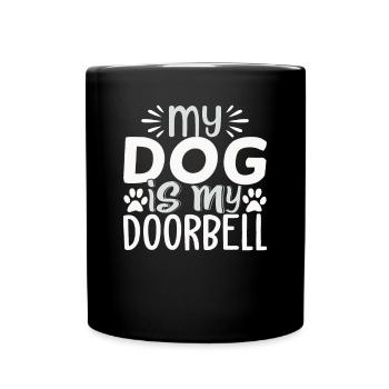 Mon chien est ma sonnette - Mug uni - noir - Devant