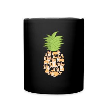 Corgi - Tasse einfarbig - Schwarz - Vorne