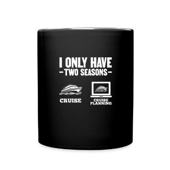 Kreuzfahrt - Tasse einfarbig - Schwarz - Vorne