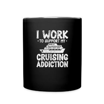 Bateau de croisière Cadeau de bateau de vacances - Mug uni - noir - Devant