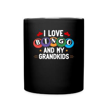 I Love Bingo And My Grandkids Lustiges Bingo - Tasse einfarbig - Schwarz - Vorne