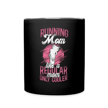Running Runner Semi-Marathon Maman - Mug uni - noir - Devant