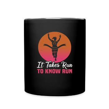 Running Marathon Runner Running - Full Colour Mug - black - Front