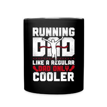 Coureur de course Semi-marathon Papa - Mug uni - noir - Devant