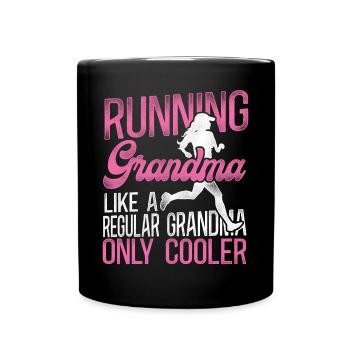 Running Runner Half Marathon - Full Colour Mug - black - Front
