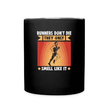 Running Marathon Runner Running - Full Colour Mug - black - Front