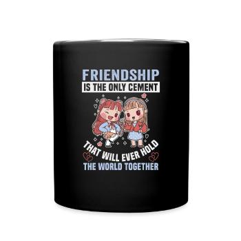 Friendship gift for good friend - Full Colour Mug - black - Front