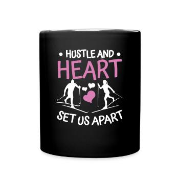 Cross-country biathlon cross-country skiers - Full Colour Mug - black - Front