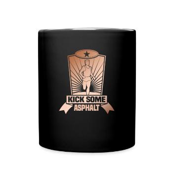 Running Marathon Runner Running - Full Colour Mug - black - Front