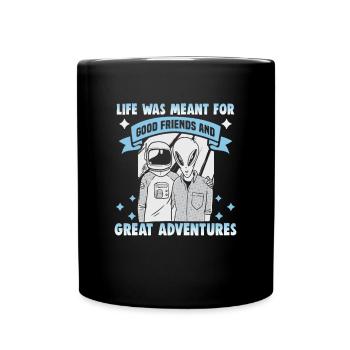 Friendship gift for good friend - Full Colour Mug - black - Front