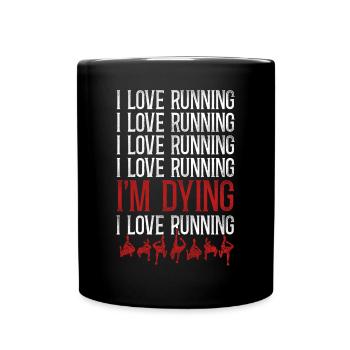 Running Runner Half Marathon - Tasse einfarbig - Schwarz - Vorne
