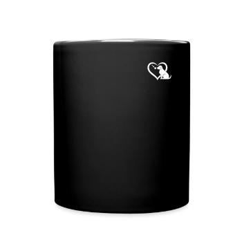 Hundeherz Hundehalter Niedlicher Hundeliebhaber - - Tasse einfarbig - Schwarz - Vorne