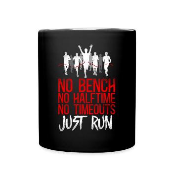 Running Runner Half Marathon - Tasse einfarbig - Schwarz - Vorne