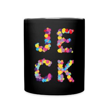 Jeck Jecken Karnevalist Fasching Karneval - Tasse einfarbig - Schwarz - Vorne