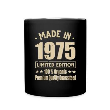 Made in 1975 Vintage Retro Limited Edition - Tasse einfarbig - Schwarz - Vorne
