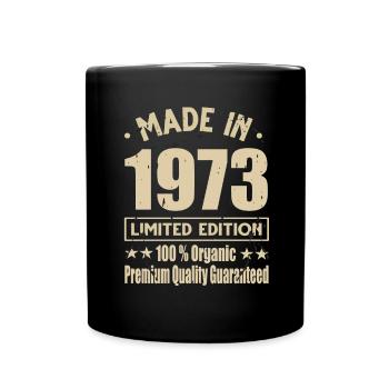 Made in 1973 Vintage Retro Limited Edition - Tasse einfarbig - Schwarz - Vorne