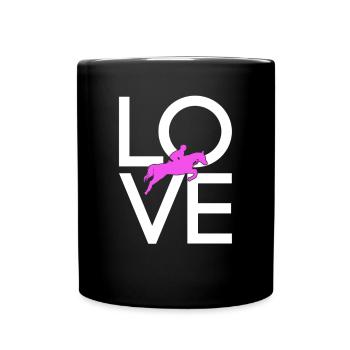 Équitation - Mug uni - noir - Devant