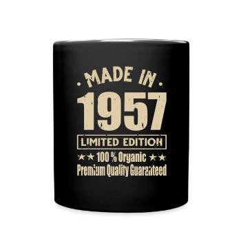Fabriqué en 1957 Vintage Retro Limited Edition - Mug uni - noir - Devant