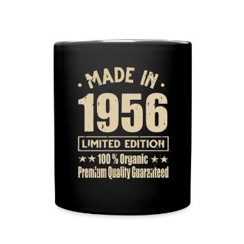 Made in 1956 Vintage Retro Limited Edition - Tasse einfarbig - Schwarz - Vorne