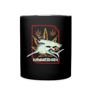 Hammerhigh - Cannabis HIGH Weed - Full Colour Mug - black - Front