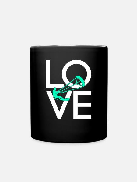 Kite surfen - Tasse einfarbig - Schwarz