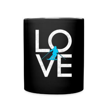 Ski - Tasse einfarbig - Schwarz - Vorne