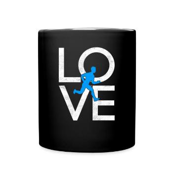 Joggen - Tasse einfarbig - Schwarz - Vorne