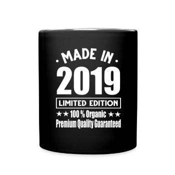 Made in 2019 Vintage Retro Limited Edition - Full Colour Mug - black - Front