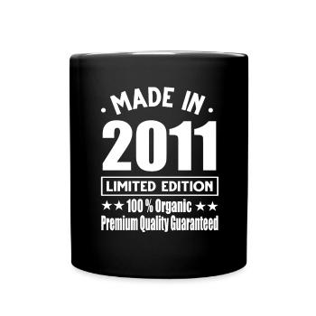 Made in 2011 Vintage Retro Limited Edition - Tasse einfarbig - Schwarz - Vorne