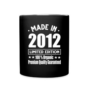 Made in 2012 Vintage Retro Limited Edition - Tasse einfarbig - Schwarz - Vorne