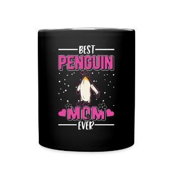 Best Penguin Mom Ever Pinguin Mama - Tasse einfarbig - Schwarz - Vorne