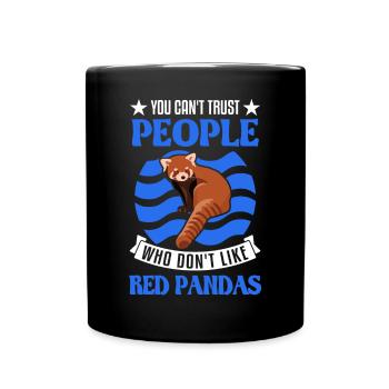 Red Panda Gift Cat Bear - Full Colour Mug - black - Front