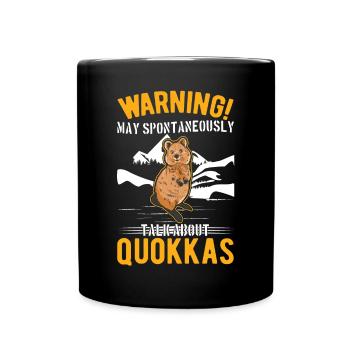 Peut parler spontanément de Quokkas - Mug uni - noir - Devant