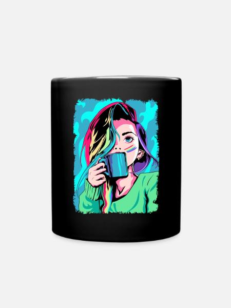 LGBT Homosexuell Stolz Kawaii Neko Anime Mädchen L - Tasse einfarbig - Schwarz