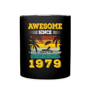Awesome seit 1979 Vintage Geburtstagsgeschenk - Tasse einfarbig - Schwarz - Vorne