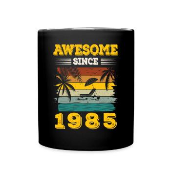 Awesome seit 1985 Vintage Geburtstagsgeschenk - Tasse einfarbig - Schwarz - Vorne