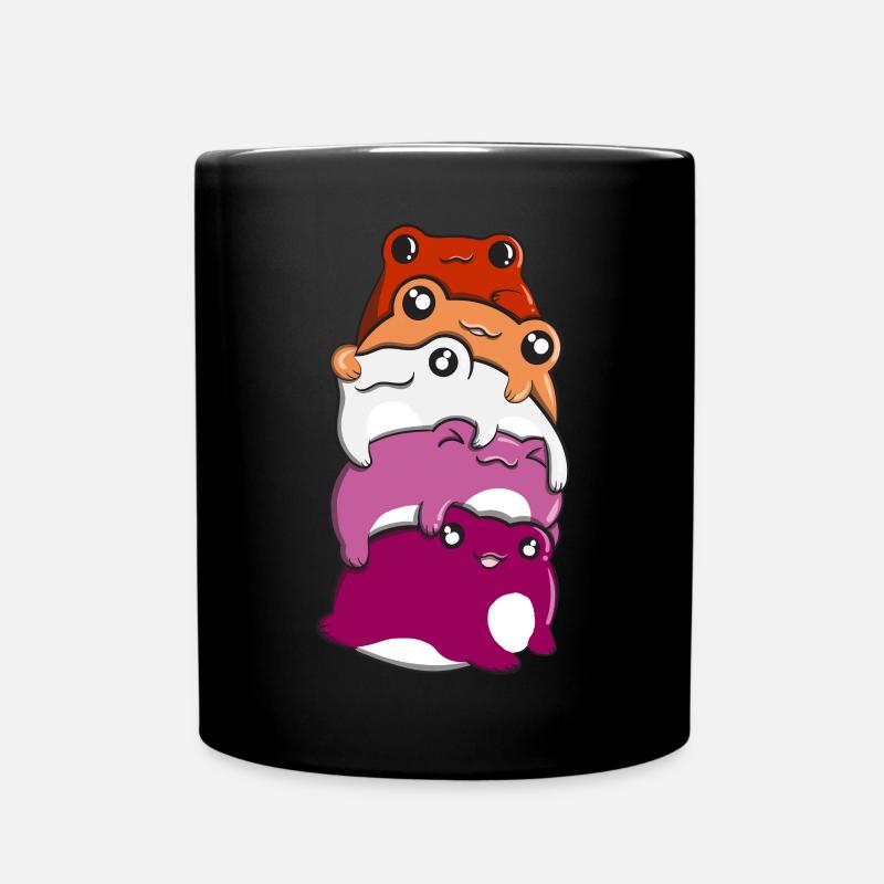 Lesbienne et gay pride Grenouille empile lesbienne et - Mug uni - noir