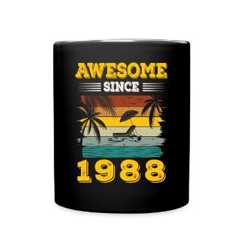 Awesome seit 1988 Vintage Geburtstagsgeschenk - Tasse einfarbig - Schwarz - Vorne