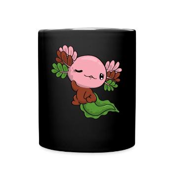 Gynesexual Pride Kawaii Axolotl Gynesexual Fl - Mug uni - noir - Devant