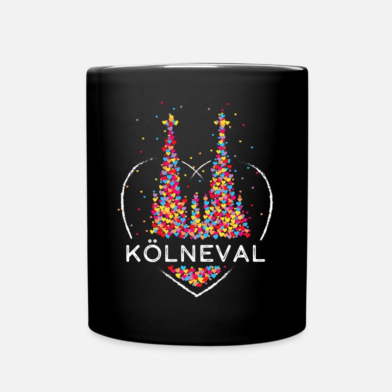 Kölner Dom Köln Karneval Kölner Fasching Konfetti - Tasse einfarbig - Schwarz