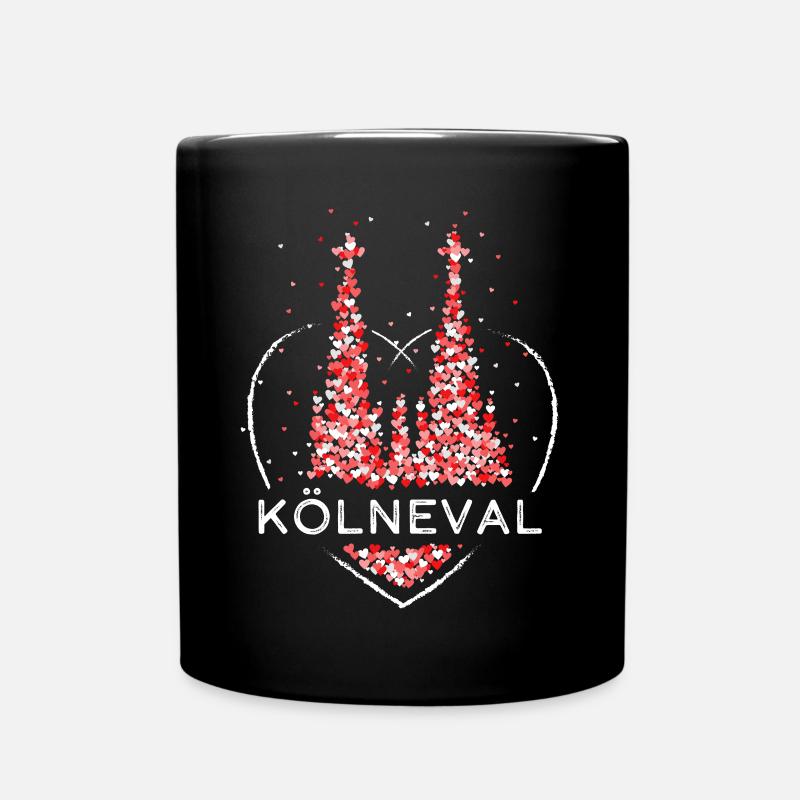 Kölner Dom Köln Karneval Rot Weiss Fasching - Tasse einfarbig - Schwarz