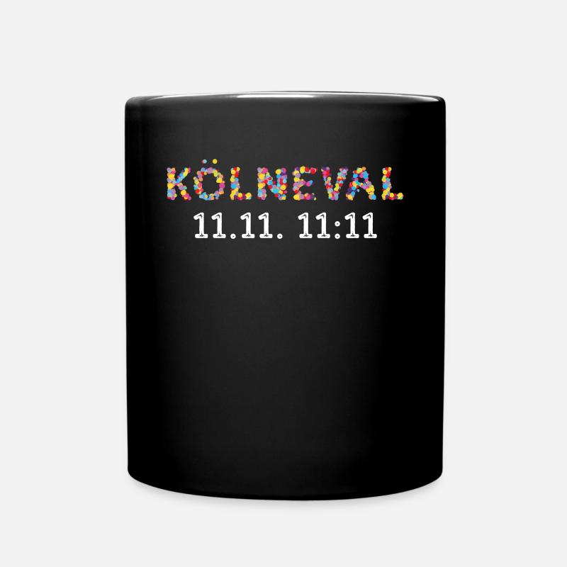 Kölner Karneval Fasching Köln 11 Elf Kostümersatz - Tasse einfarbig - Schwarz