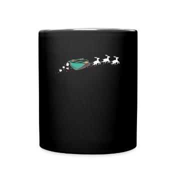 Bateau à rames Santa Christmas Sleigh - Fun - Mug uni - noir - Devant