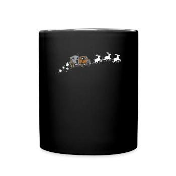 Cement Mixer Christmas Sleigh - Funnier - Full Colour Mug - black - Front