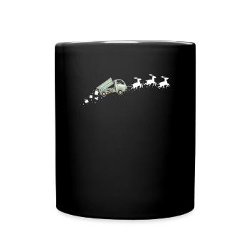 Dumptruck Santa Christmas Sleigh - Drôle - Mug uni - noir - Devant