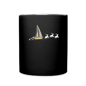 Voilier Santa Christmas Sleigh - Drôle - Mug uni - noir - Devant