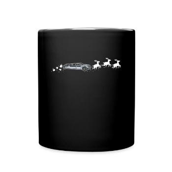 Limousine Weihnachtsmann Weihnachtsschlitten - - Tasse einfarbig - Schwarz - Vorne