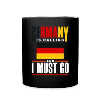 German Germany German Flag Germany Is Calling - Tasse einfarbig - Schwarz - Vorne