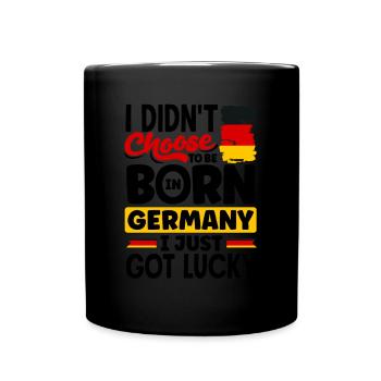 German Germany German Flag I Just Got Lucky Funny - Tasse einfarbig - Schwarz - Vorne