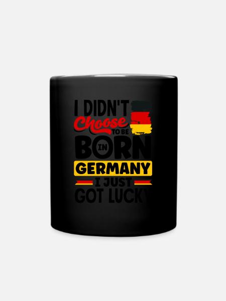 German Germany German Flag I Just Got Lucky Funny - Tasse einfarbig - Schwarz